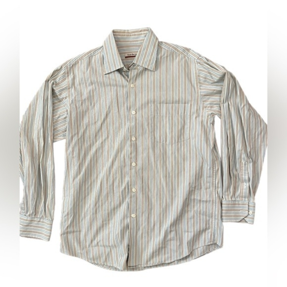 Barry Bricken‎ Large Striped Long Sleeve Multicolor Button Up/Down Shirt.